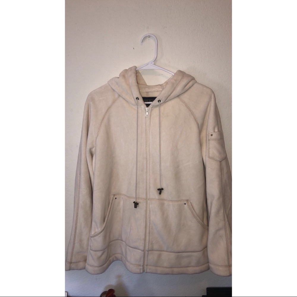Kristen Blake cream colored fleece zip up jacket